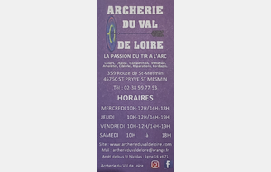 Partenariat avec archerie du val de Loire